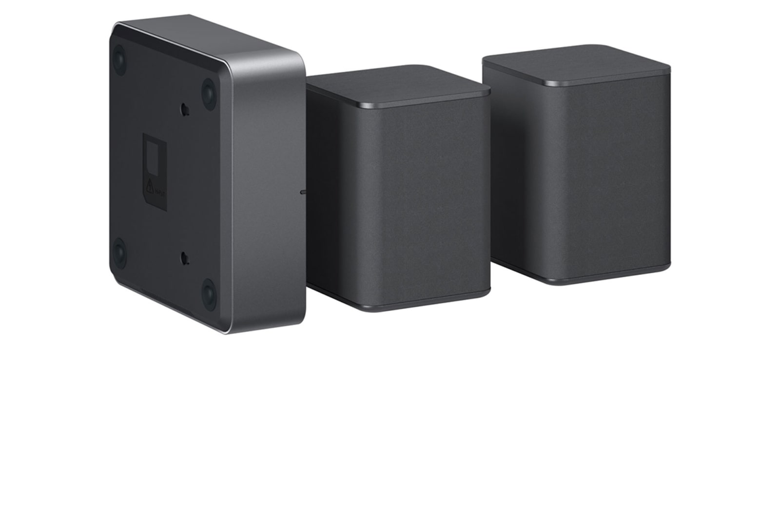 LG Kit SPQ8-S compuesto de 2 altavoces traseros inalámbricos para Barras de Sonido LG modelos S90QY y S80QY para aumentar la potencia en 140W y 2.0 canales con montaje en pared opcional. , SPQ8-S
