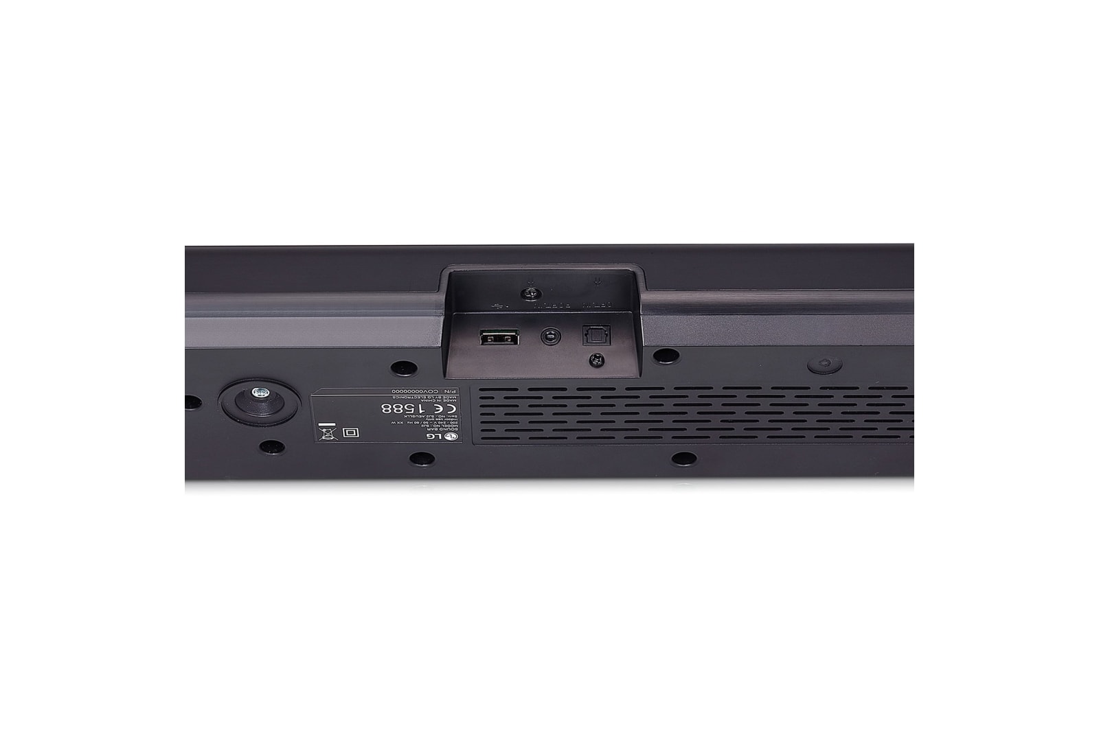 LG Barra de sonido LG SQC1 con 160W de potencia y 2.1 canales. Sonido envolvente Dolby Digital con bajos potentes. Conectividad Bluetooth, USB y entrada óptica. Completa tu televisor , SQC1
