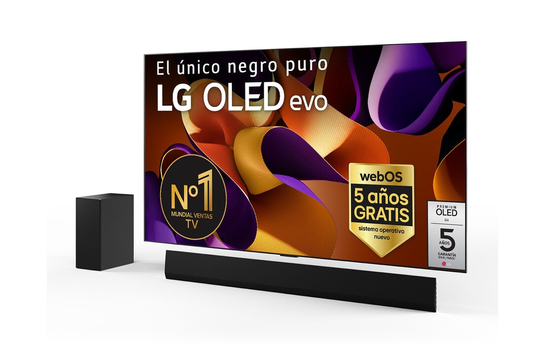 LG Pack TV LG OLED evo G4 83" + Barra de Sonido SG10TY, OLED83G45LW.ESB2