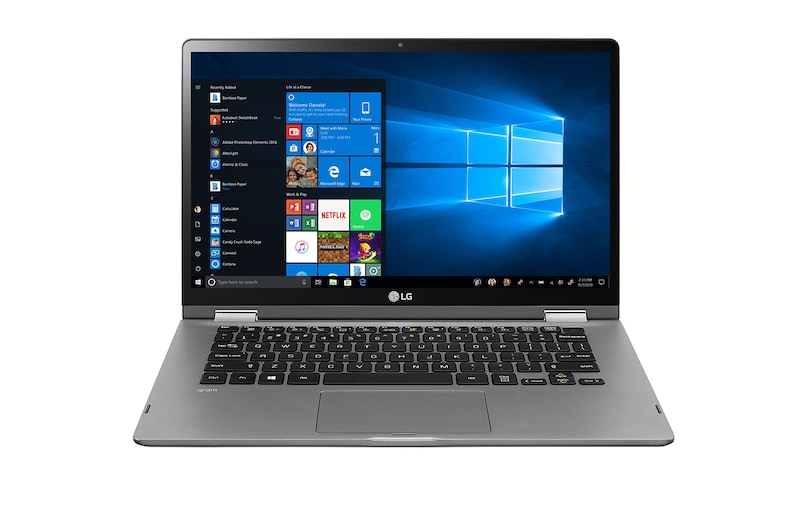 LG Gram 14T90P-G-AA78B Windows 10 Home - Convertible 2 en 1 ultraligero de 35,5cm (14") FHD IPS (1kg, autonomía 20,5h, Intel i7 10ª gen., Intel UHD Graphics, 16GB RAM, 512GB SSD NVMe) Plata - Teclado Español, 14T90P-G-AA78B