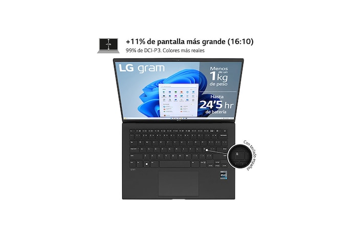 LG gram 14Z90R/ i5/ 16GB/ 512GB SSD/ 999g/ 24.5h / Windows 11 Pro, 14Z90R-V.AP55B