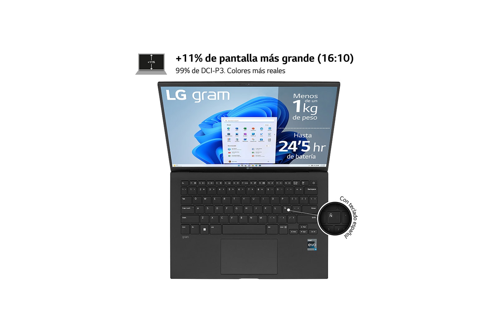 LG gram 14Z90R/ i5/ 16GB/ 512GB SSD/ 999g/ 24.5h / Windows 11 Pro, 14Z90R-V.AP55B