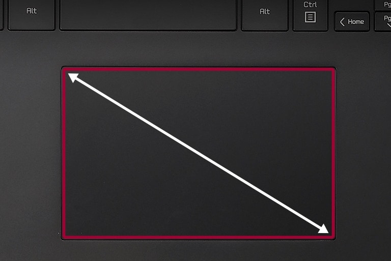 Touch Pad más amplio que coincide con la relación de la pantalla