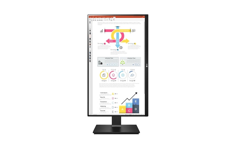 LG Monitor LG IPS (Panel IPS:2560x1440px, 16:9, HDR10, sRGB 99%); Daisy Chain; entradas: USB Type-C™ x1; DisplayPort x1; AMD FreeSync™;  Diseño Ergonómico; Ajustable en altura e inclinación y pivote, 24QP750