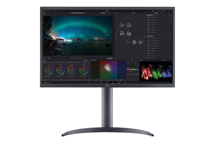 LG 27EP950 - Monitor LG UltraFine OLED (Panel OLED: 3840x2160, 16:9, 250cd/m2, 1M:1, 1ms, DCI-P3>99%, DisplayHDR™ 400 TrueBlack); diag. 68cm; entr: HDMI x1, DP x2, USB-C x1, USB-A x4., 27EP950-B
