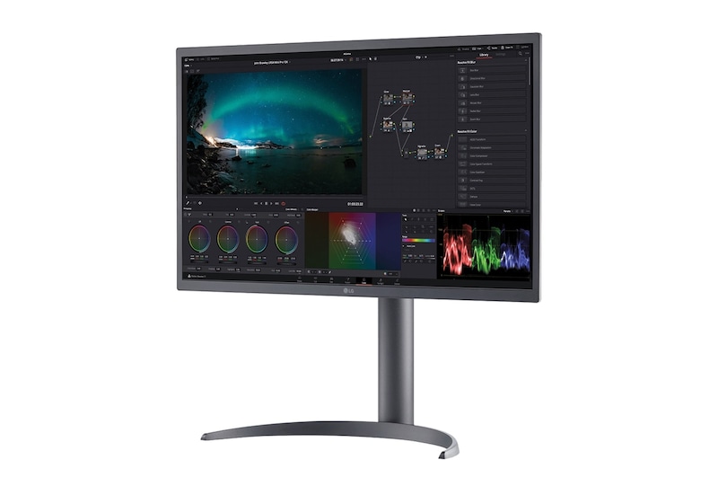 LG 27EP950 - Monitor LG UltraFine OLED (Panel OLED: 3840x2160, 16:9, 250cd/m2, 1M:1, 1ms, DCI-P3>99%, DisplayHDR™ 400 TrueBlack); diag. 68cm; entr: HDMI x1, DP x2, USB-C x1, USB-A x4., 27EP950-B