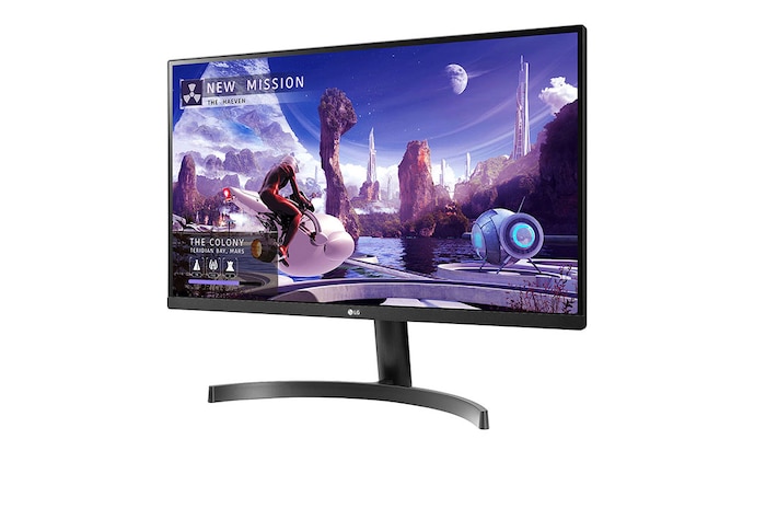LG 27QN600-B - Monitor QHD polivalente (Panel IPS: 2560 x 1440p, 16:9, 350cd/m², 1000:1, sRGB >99%, 75Hz, 5ms); diag. 68,47cm; entradas: HDMI x2, DP x1; marcos ultrafinos, 27QN600-B