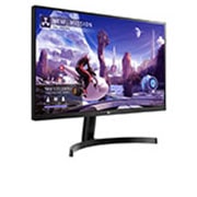 LG 27QN600-B - Monitor QHD polivalente (Panel IPS: 2560 x 1440p, 16:9, 350cd/m², 1000:1, sRGB >99%, 75Hz, 5ms); diag. 68,47cm; entradas: HDMI x2, DP x1; marcos ultrafinos, 27QN600-B