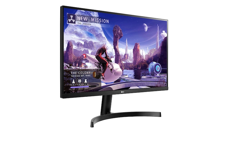 LG 27QN600-B - Monitor QHD polivalente (Panel IPS: 2560 x 1440p, 16:9, 350cd/m², 1000:1, sRGB >99%, 75Hz, 5ms); diag. 68,47cm; entradas: HDMI x2, DP x1; marcos ultrafinos, 27QN600-B