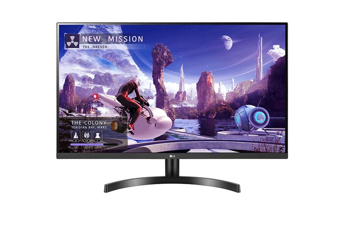 LG 32QN600-B - Monitor QHD polivalente (Panel IPS: 2560 x 1440p, 16:9, 350cd/m², 1000:1, sRGB >99%, 75Hz, 5ms); diag. 80cm; entradas: HDMI x2, DP x1; marcos ultrafinos, 32QN600-B