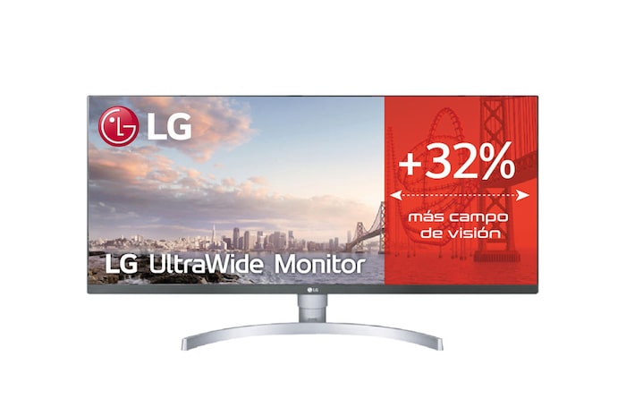 LG 34WK650-W - Monitor Ultrapanoramico 21:9 LG UltraWide (Panel IPS:2560x1080, 300cd/m², 1000:1, sRGB >99%); diag. 86,6cm; entr.: HDMIx2, DPx1; Ajust. en altura e inclinación., 34WK650-W