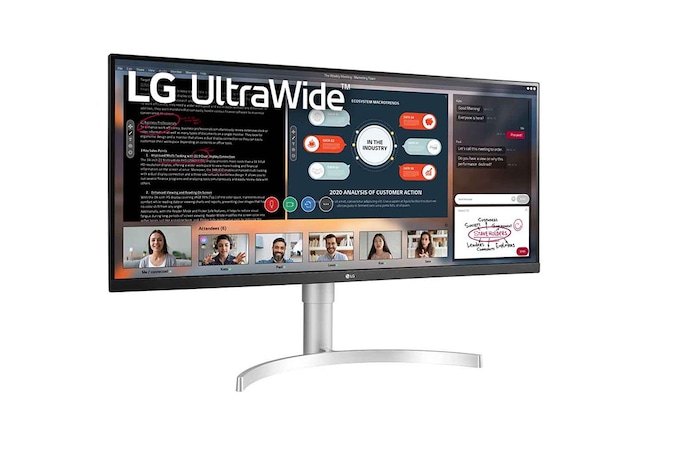 LG 34WN650-W - Monitor Ultrapanoramico 21:9 LG UltraWide (Panel IPS: 2560x1080, 400cd/m², 1000:1, sRGB>99%); diag. 86,72cm; entr.: HDMIx2, DPx1; altavoces 2x7W;  Ajust. en altura e inclinación., 34WN650-W