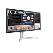 LG 34WN650-W - Monitor Ultrapanoramico 21:9 LG UltraWide (Panel IPS: 2560x1080, 400cd/m², 1000:1, sRGB>99%); diag. 86,72cm; entr.: HDMIx2, DPx1; altavoces 2x7W;  Ajust. en altura e inclinación., 34WN650-W