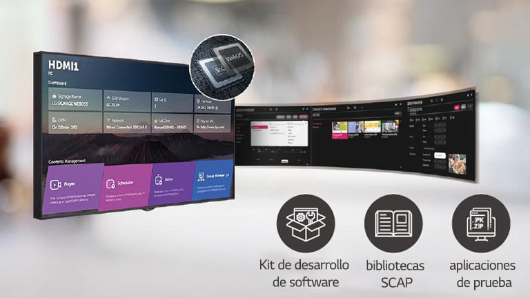 Diferentes tareas pueden realizarse simultáneamente y se organizan fácilmente a través de la plataforma web OS.