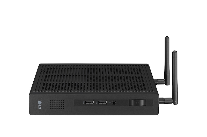 LG Box Tipo Thin Client – Procesador Quad-Core Intel®Celeron™ J4105; Memoria RAM de 4GB; Almacenamiento 16GB eMMC; DisplayPort con soporte para hasta 3 pantallas; USB Type-C™ con hasta 60W de suministro de energía; Diseño Silencioso., CL600N-6N