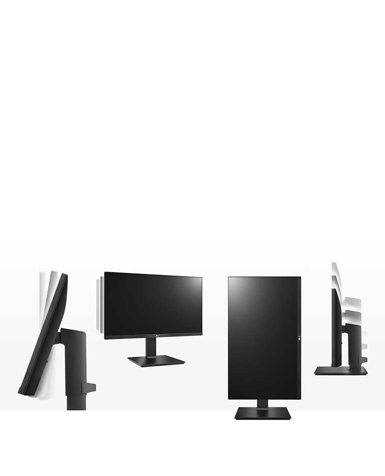 Diseño ergonómico con ajustes de altura, inclinación, pivote y giro.