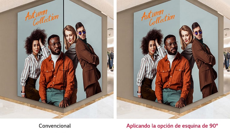 Diseñopara esquinas de 90° disponible
