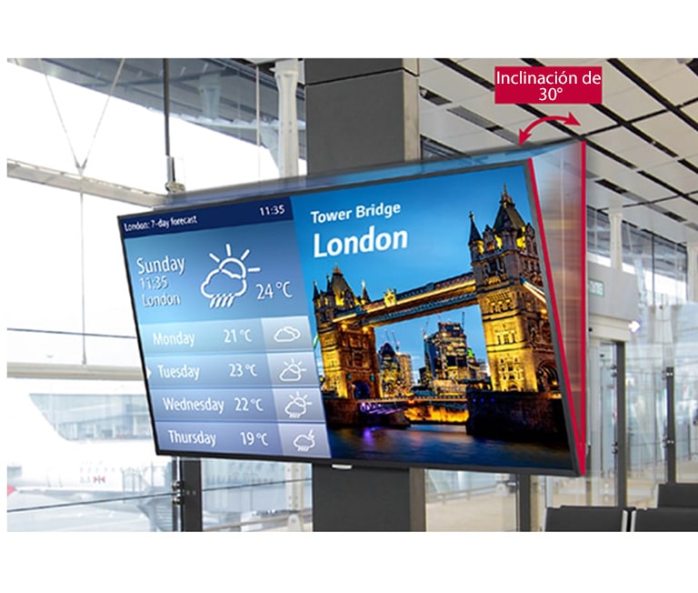 Instalación basculante de 30º