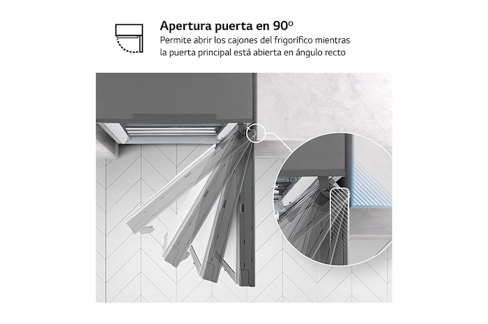 LG Frigorífico Combi  2m, Clasificación D, capacidad de 358l, inox antihuellas. Serie 200, GBM22HSADH