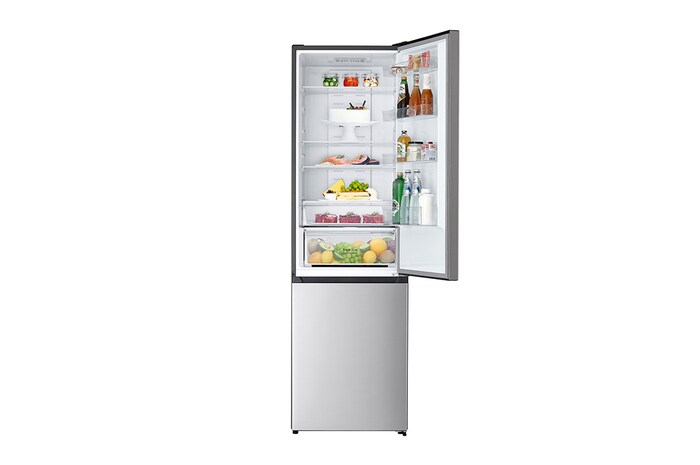 LG Frigorífico Combi  2m, Clasificación D, capacidad de 358l, inox antihuellas. Serie 200, GBM22HSADH