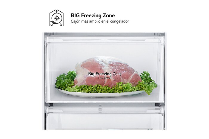 LG Frigorífico Combi  2m, Clasificación D, capacidad de 358l, inox antihuellas. Serie 200, GBM22HSADH