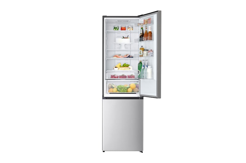LG Frigorífico Combi  2m, Clasificación D, capacidad de 358l, inox antihuellas. Serie 200, GBM22HSADH