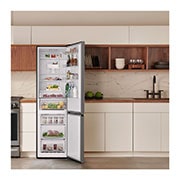 LG Frigorífico Combi  2m, Clasificación D, capacidad de 358l, inox antihuellas. Serie 200, GBM22HSADH