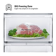 LG Frigorífico Combi  2m, Clasificación D, capacidad de 358l, inox antihuellas. Serie 200, GBM22HSADH