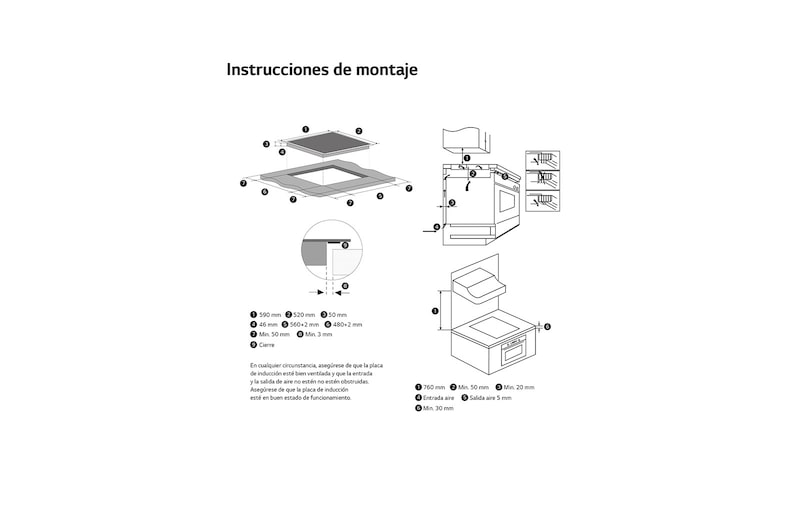 LG Placa de indución 59cm Flex ThinQ™, CBIZ2432B