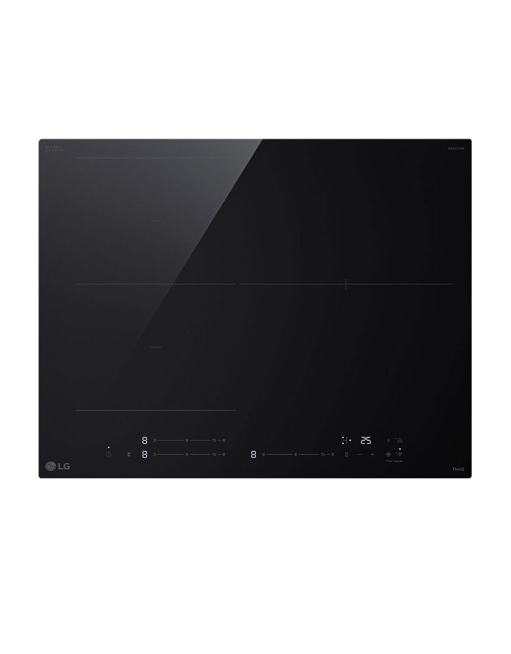 LG Oferta set: Horno LG Instaview 76 litros A+ Freidora de Aire y Placa de indución 59cm Flex + zona 28 cm, WSED7612S.CBIZ2
