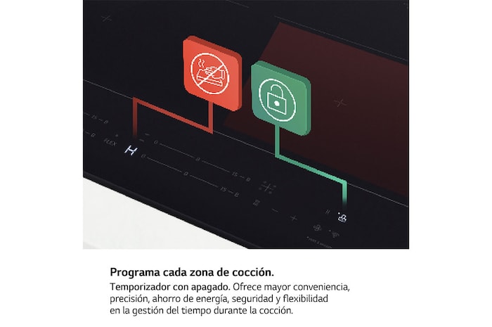 LG Placa de indución 59cm Flex + 2 Zonas, CBIZ2435B