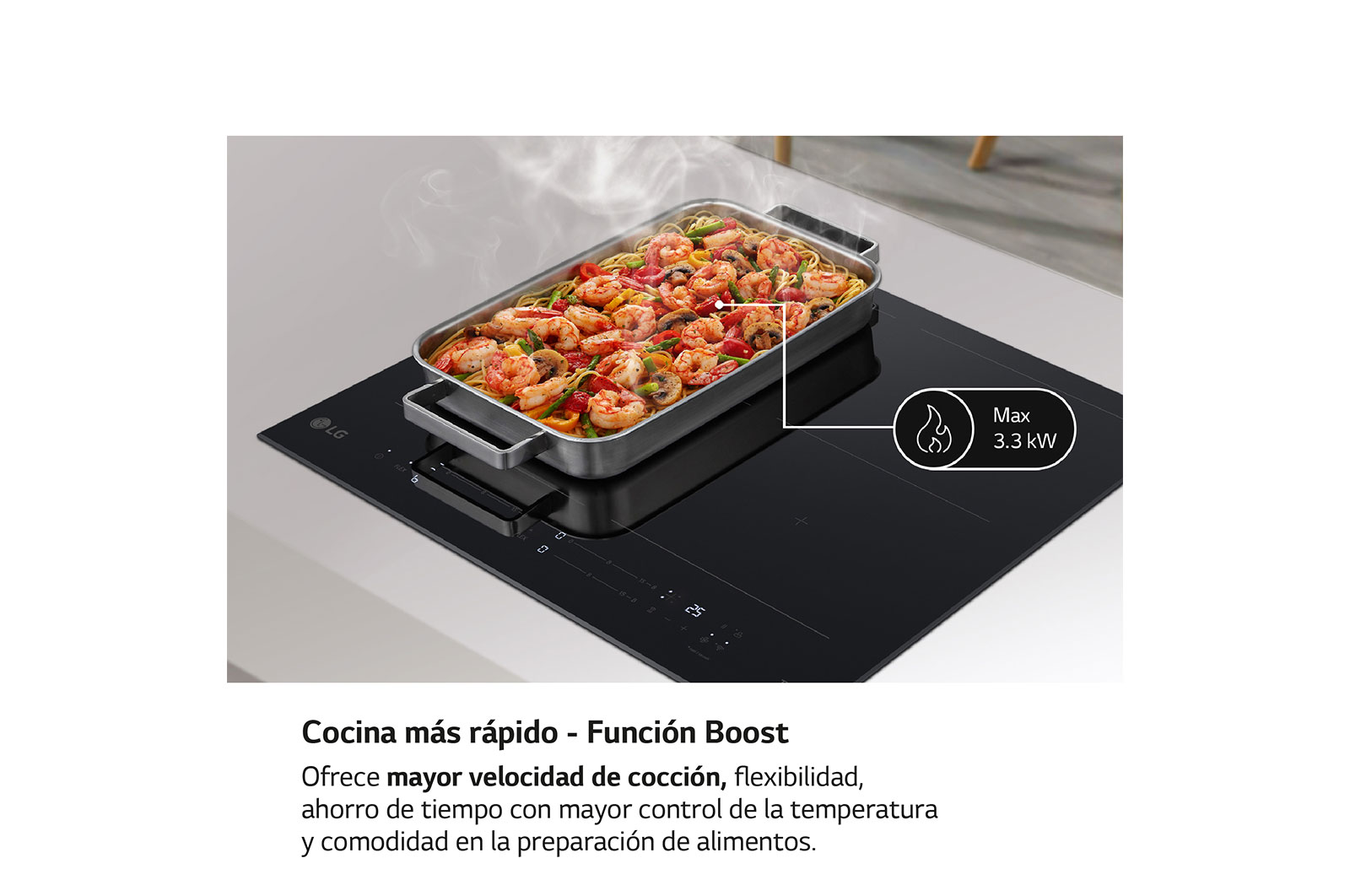 LG Placa de indución 59cm  Dual Flex, CBIZ2437B
