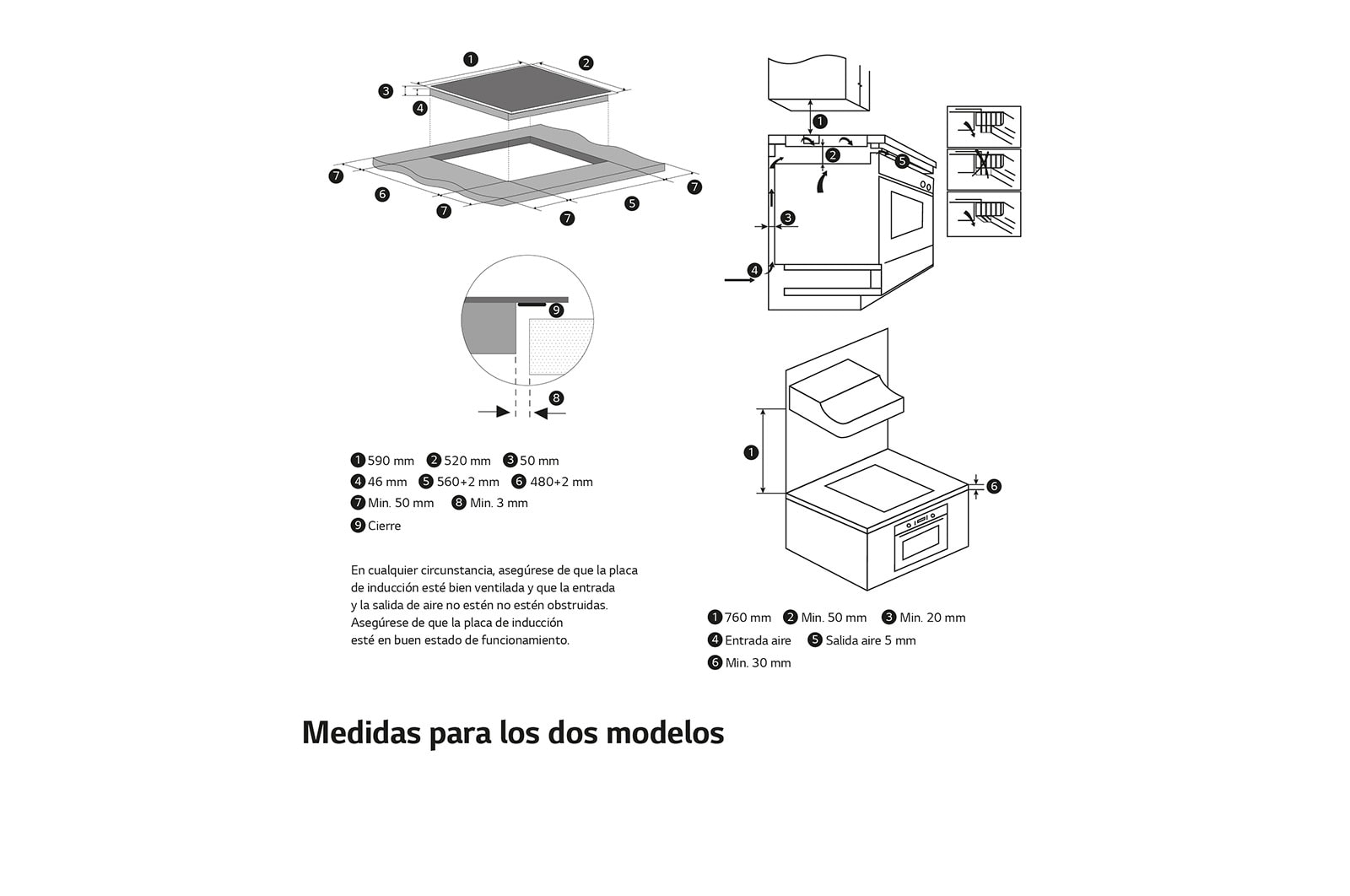 LG Placa de indución 59cm  Dual Flex, CBIZ2437B