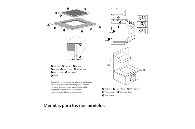LG Placa de indución 59cm  Dual Flex, CBIZ2437B