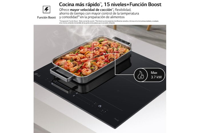 LG Placa de indución 80cm Flex ThinQ™ 80 cm, CBIZ3035B