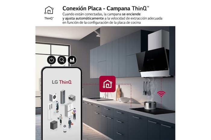 LG Placa de indución 80cm Flex ThinQ™ 80 cm, CBIZ3035B