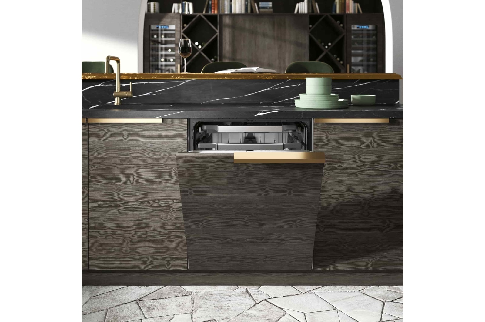 LG Lavavajillas Integrable LG QuadWash™, TrueSteam, clasificación  E, con lavado a vapor y tercera bandeja , DB325TXS