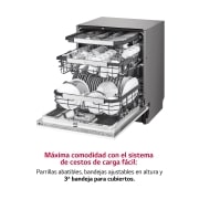 LG Lavavajillas Integrable LG QuadWash™, TrueSteam, clasificación  E, con lavado a vapor y tercera bandeja , DB325TXS