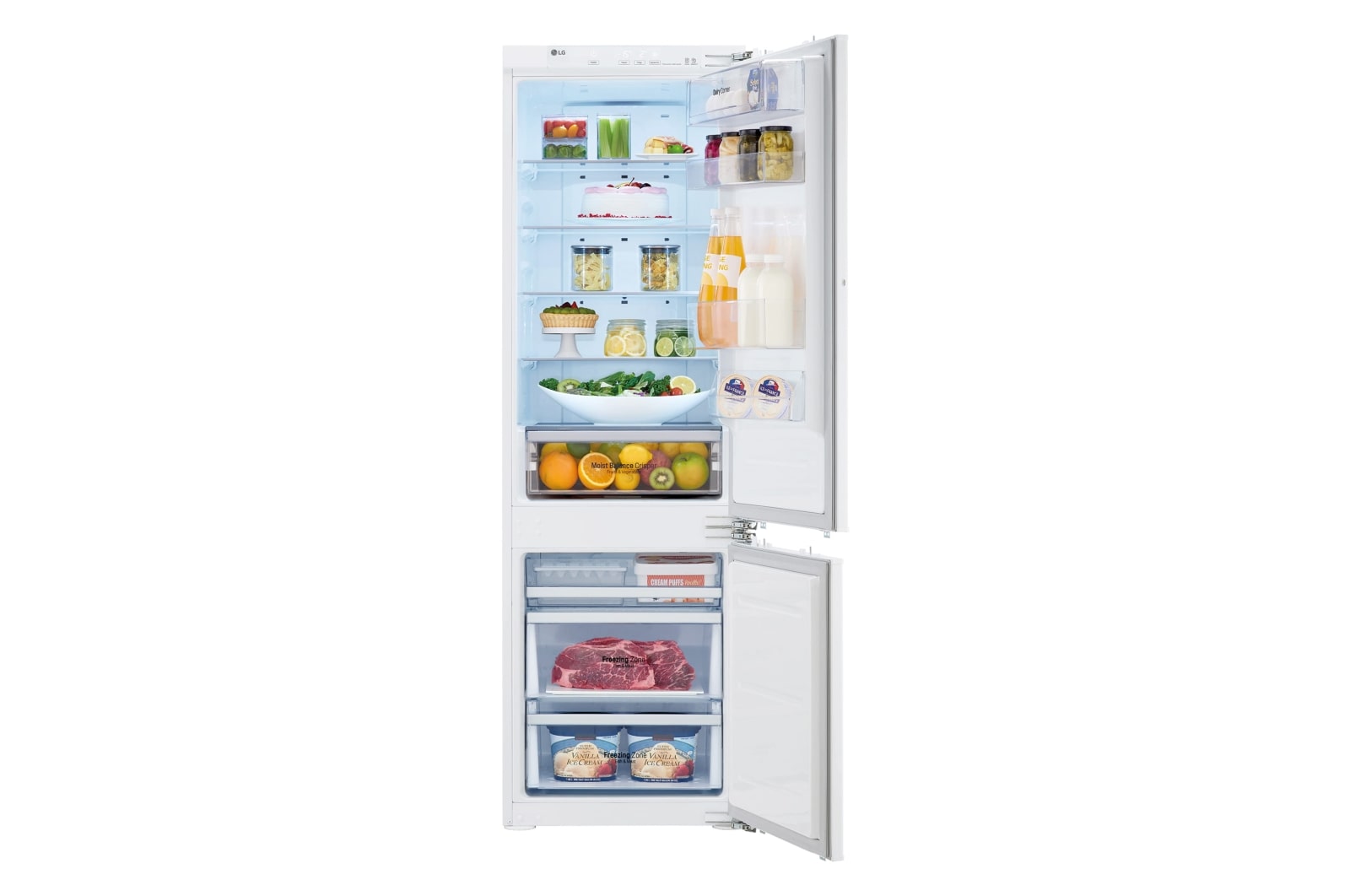 LG Frigorífico integrable, Smart Inverter, Clasificación E, 273l, GR-N266LLR