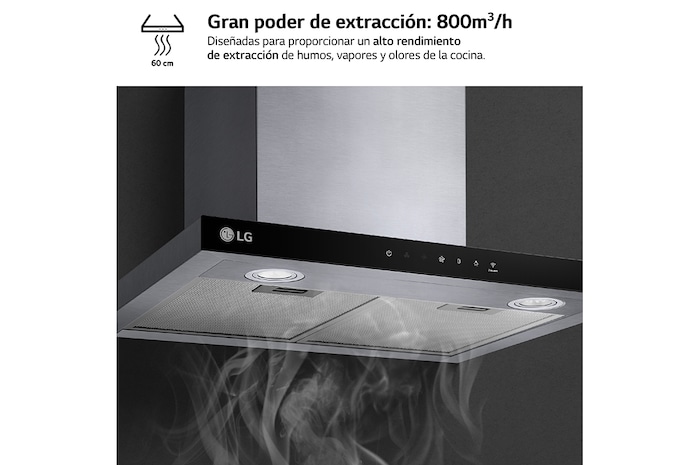 LG Campana extractora 60 cm - 800 ㎥/h Clase A, HCEZ2426S