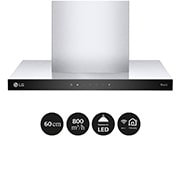 LG Campana extractora 60 cm - 800 ㎥/h Clase A, HCEZ2426S