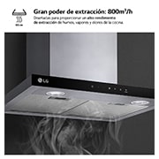 LG Campana extractora 60 cm - 800 ㎥/h Clase A, HCEZ2426S
