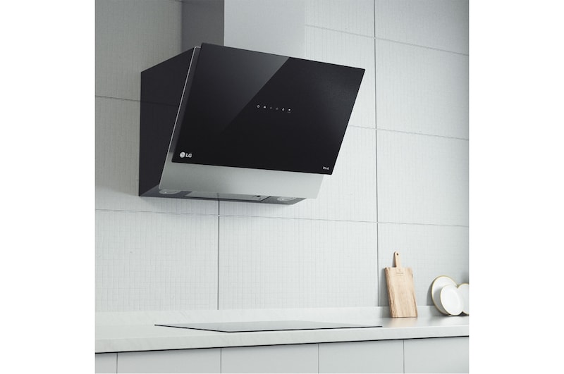 LG Campana extractora inclinada Cristal  60 cm - 630 ㎥/h Clase C, HCEZ2428B