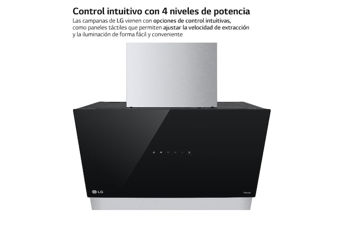 LG Campana extractora inclinada Cristal 60 cm - 630 ㎥/h Clase C, HCEZ2428B