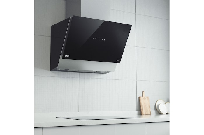 LG Campana extractora inclinada Cristal 60 cm - 630 ㎥/h Clase C, HCEZ2428B