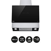 LG Campana extractora inclinada Cristal  60 cm - 630 ㎥/h Clase C, HCEZ2428B