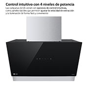 LG Campana extractora inclinada Cristal  60 cm - 630 ㎥/h Clase C, HCEZ2428B