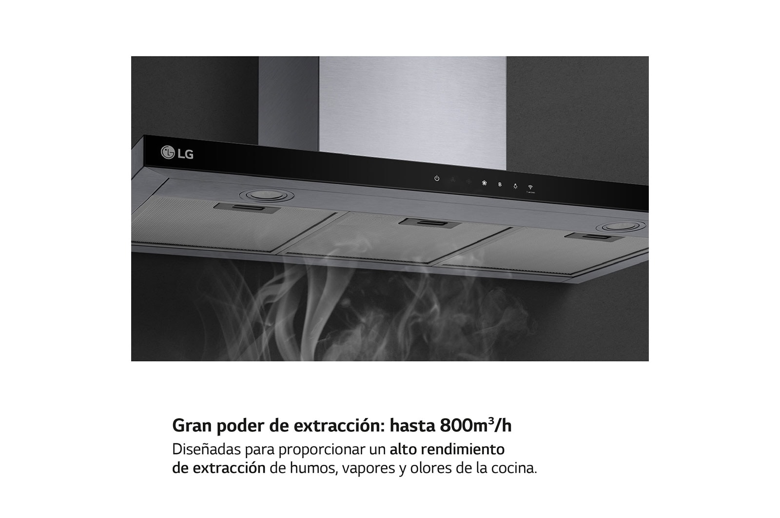LG Campana extractora 90 cm - 800 ㎥/h Clase A, HCEZ3626S
