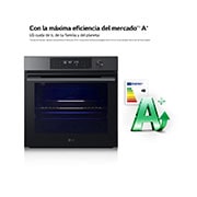 LG Outlet Horno Pirolítico Instaview 76L A+ con sistema de limpieza Blue EasyClean, guías, acero negro mate, WS7D7632WB.OUTLET