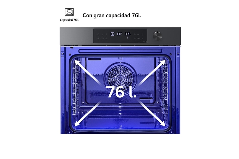 LG Conjunto de horno y microondas, Clasificación A+, Black Glass Edition, WSMG7625SD.SET